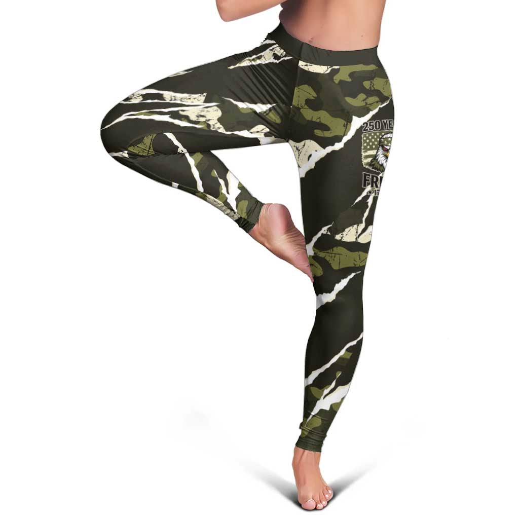 USA 250th Anniversary Leggings Eagle Camouflage Zipper Stylized