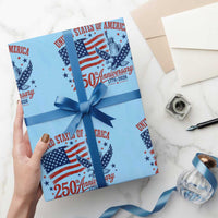 USA 250th Anniversary Wrapping Paper Roll Land Of The Free USA Patriotic 1776 2026 Statue Of Liberty Eagle Flag