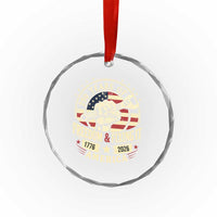 USA 250th Anniversary Patriotic Mechanic Crystal Glass Ornament Freedom And Fixing It