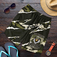 USA 250th Anniversary Shorts for Men Eagle Camouflage Zipper Stylized
