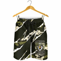USA 250th Anniversary Shorts for Men Eagle Camouflage Zipper Stylized