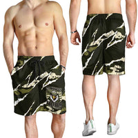 USA 250th Anniversary Shorts for Men Eagle Camouflage Zipper Stylized