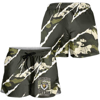 USA 250th Anniversary Shorts for Women Eagle Camouflage Zipper Stylized