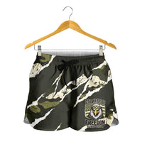 USA 250th Anniversary Shorts for Women Eagle Camouflage Zipper Stylized