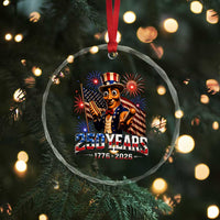 USA 250th Anniversary Tung Tung Sahur Crystal Glass Ornament Funny American Anniversary Celebration
