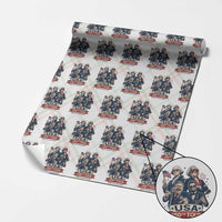 USA 250th Tour 2026 Founding Fathers Rock Concert Wrapping Paper Roll Funny Mount Rushmore Rock Stars Semiquincentennial