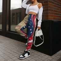 USA Eagle Statue of Liberty Jogger Pants American Patriotic Spirit - Wonder Print Shop