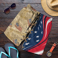 USA Eagle Statue of Liberty Shorts for Men American Patriotic Spirit - Wonder Print Shop