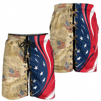 USA Eagle Statue of Liberty Shorts for Men American Patriotic Spirit - Wonder Print Shop