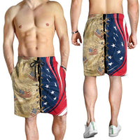 USA Eagle Statue of Liberty Shorts for Men American Patriotic Spirit - Wonder Print Shop