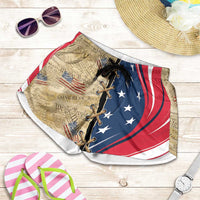 USA Eagle Statue of Liberty Shorts for Women American Patriotic Spirit - Wonder Print Shop