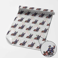 USA Eagle Vs Canada Loon Rivalry Graphic Wrapping Paper Roll Funny Sports Fan Ice Hockey Game Day Supporter