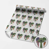 USA Flag Celtic Cross Irish American Wrapping Paper Roll St Patricks Day Gift