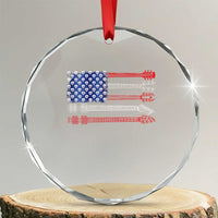 USA Flag Guitar Player Crystal Glass Ornament 4th of July Musician Guitarist - Wonder Print Shop