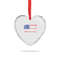 USA Flag Guitar Player Heart Crystal Glass Ornament 4th of July Musician Guitarist - Wonder Print Shop