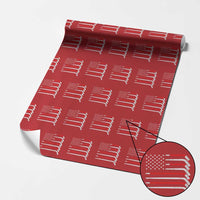 USA Flag Hockey Wrapping Paper Roll Patriotic Hockey Stick American Flags - Wonder Print Shop