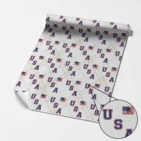 USA Flag Hockey Wrapping Paper Roll Patriotic Ice Hockey Team Fan Vintage Throwback - Wonder Print Shop