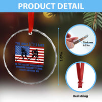 USA Gold Medal Hockey Patriotic American Flag Crystal Glass Ornament The Only Ice I Like Champions