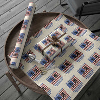 USA Gold Medal Hockey Patriotic American Flag Wrapping Paper Roll The Only Ice I Like Champions