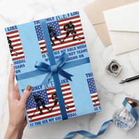 USA Gold Medal Hockey Patriotic American Flag Wrapping Paper Roll The Only Ice I Like Champions