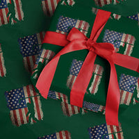 USA Hockey Bigfoot Wrapping Paper Roll Patriotic Sasquatch American Flag 4th of July