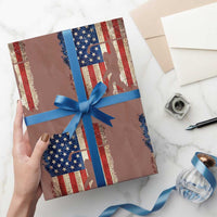 USA Hockey Bigfoot Wrapping Paper Roll Patriotic Sasquatch American Flag 4th of July