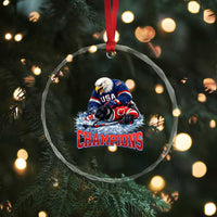 USA Ice Hockey Crystal Glass Ornament Eagle Dominates Canada 2026 Hockey Champions
