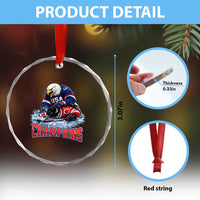 USA Ice Hockey Crystal Glass Ornament Eagle Dominates Canada 2026 Hockey Champions