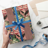 USA Legacy of Freedom Wrapping Paper Roll Patriotic Statue of Liberty Bald Eagle Mount Rushmore Graphic - Wonder Print Shop