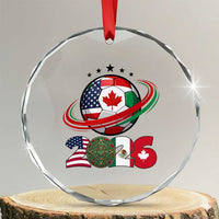 USA Mexico Canada Crystal Glass Ornament 2026 Football Fan Gift
