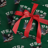 USA Soccer Bald Eagle American Flag Vintage Wrapping Paper Roll