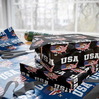 USA Soccer Dabbing Boy American Flag Fan Wrapping Paper Roll