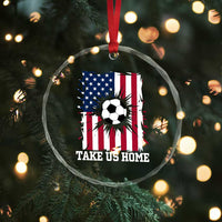 USA Soccer Game Day Crystal Glass Ornament Take Us Home
