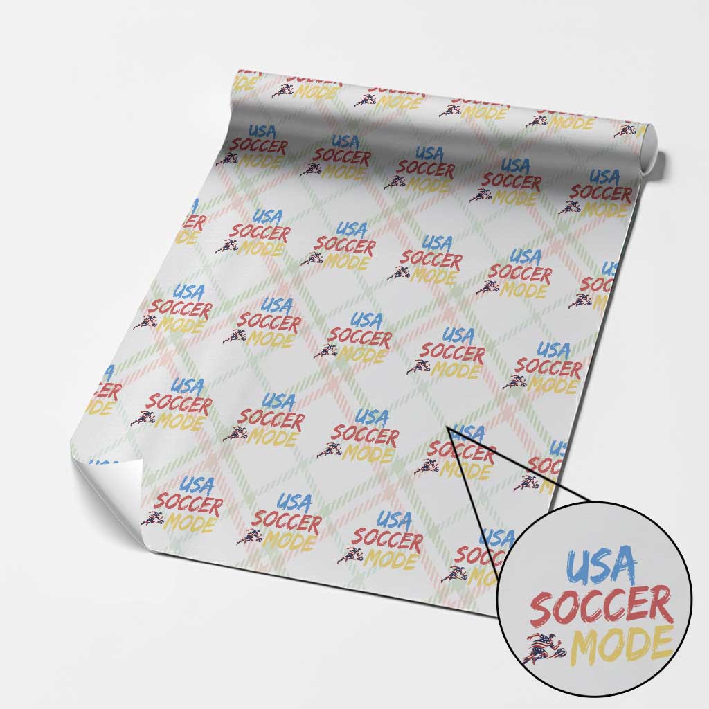 USA Soccer Mode Wrapping Paper Roll United States Team Pride