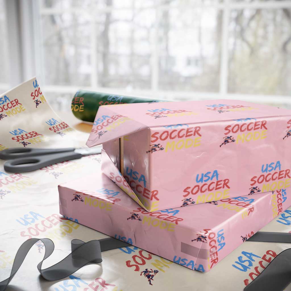 USA Soccer Mode Wrapping Paper Roll United States Team Pride