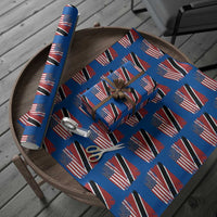 USA Trinidad and Tobago Wrapping Paper Roll Retro Vintage American Trini Pride Flag