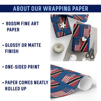 USA Trinidad and Tobago Wrapping Paper Roll Retro Vintage American Trini Pride Flag