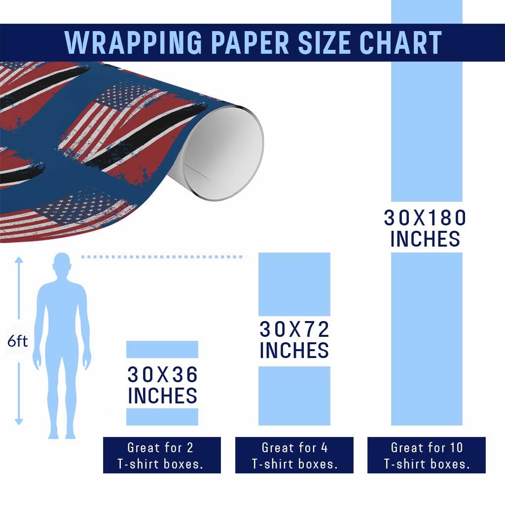 USA Trinidad and Tobago Wrapping Paper Roll Retro Vintage American Trini Pride Flag