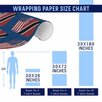USA Trinidad and Tobago Wrapping Paper Roll Retro Vintage American Trini Pride Flag