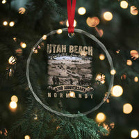 Utah Beach D Day Crystal Glass Ornament 82nd Anniversary Honor History Normandy WWII