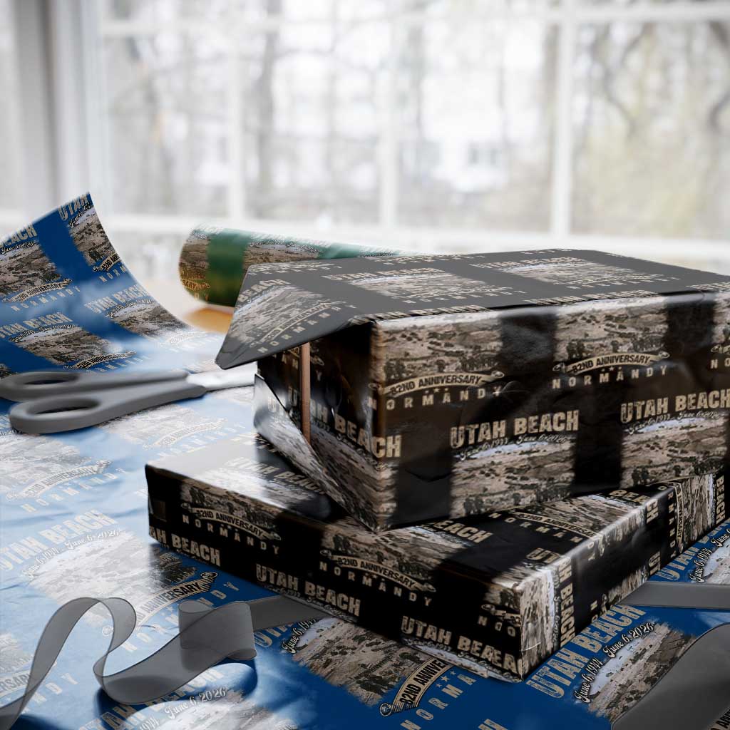 Utah Beach D Day Wrapping Paper Roll 82nd Anniversary Honor History Normandy WWII