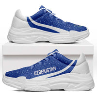 Uzbekistan 2026 Football Chunky Sneakers Go White Wolves Curve Stylized - Wonder Print Shop