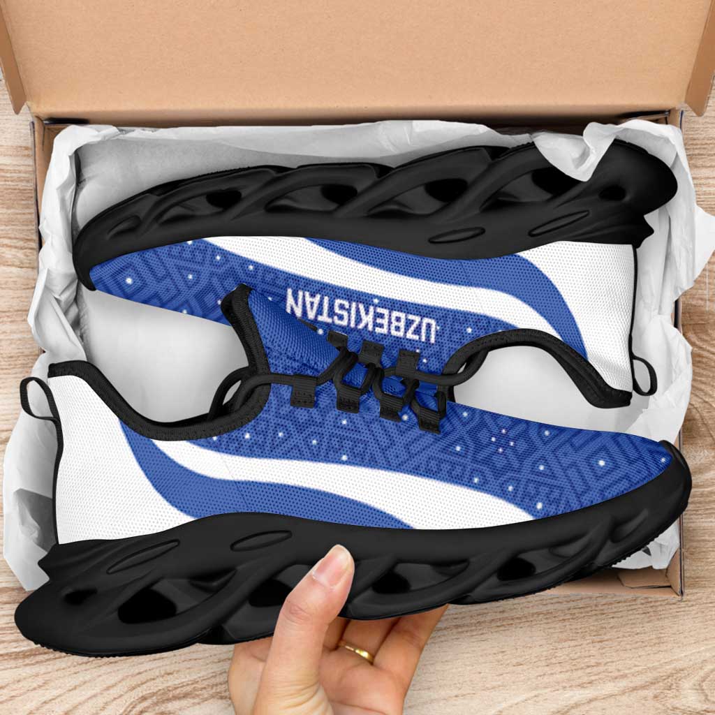Uzbekistan 2026 Football Clunky Sneakers Go White Wolves Curve Stylized - Wonder Print Shop