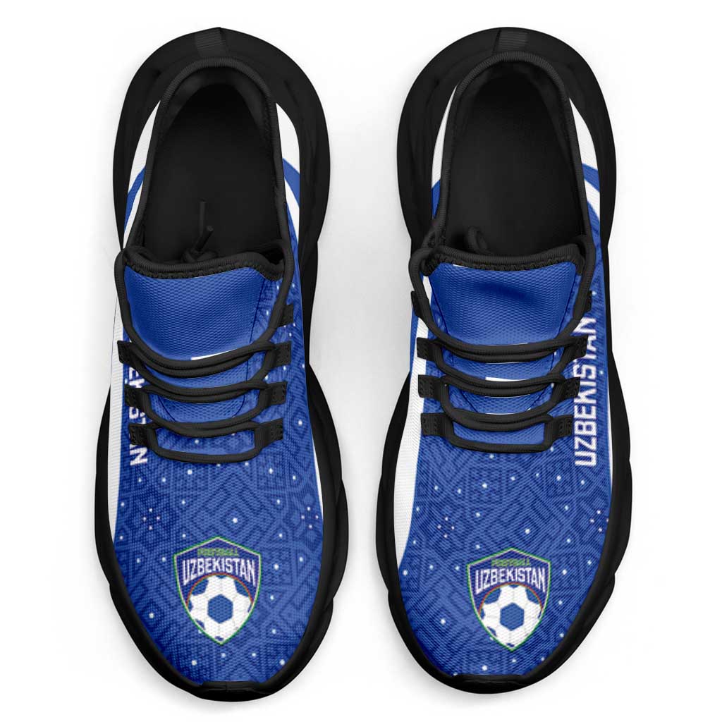 Uzbekistan 2026 Football Clunky Sneakers Go White Wolves Curve Stylized - Wonder Print Shop