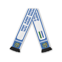 Uzbekistan 2026 Football Personalised Soccer Scarf Go White Wolves