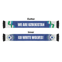 Uzbekistan 2026 Football Soccer Scarf Go White Wolves