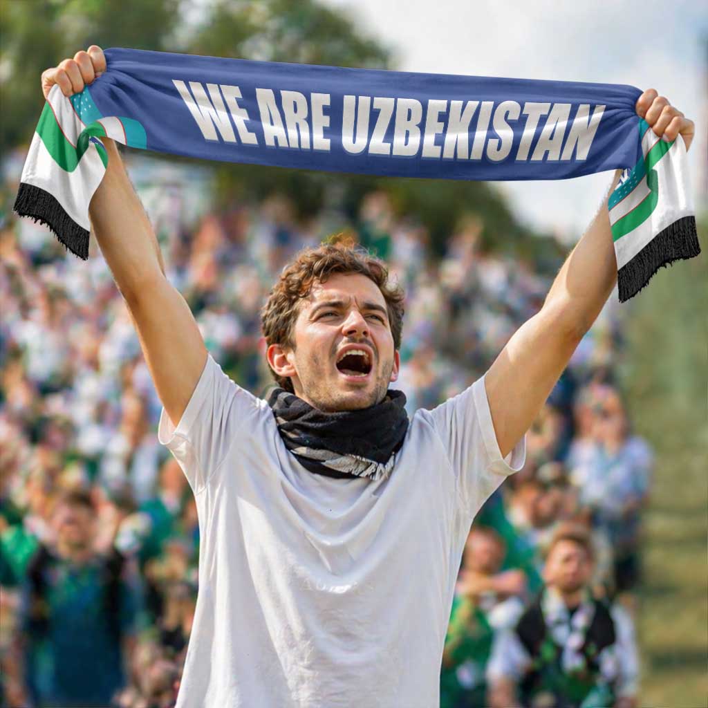 Uzbekistan 2026 Football Soccer Scarf Go White Wolves