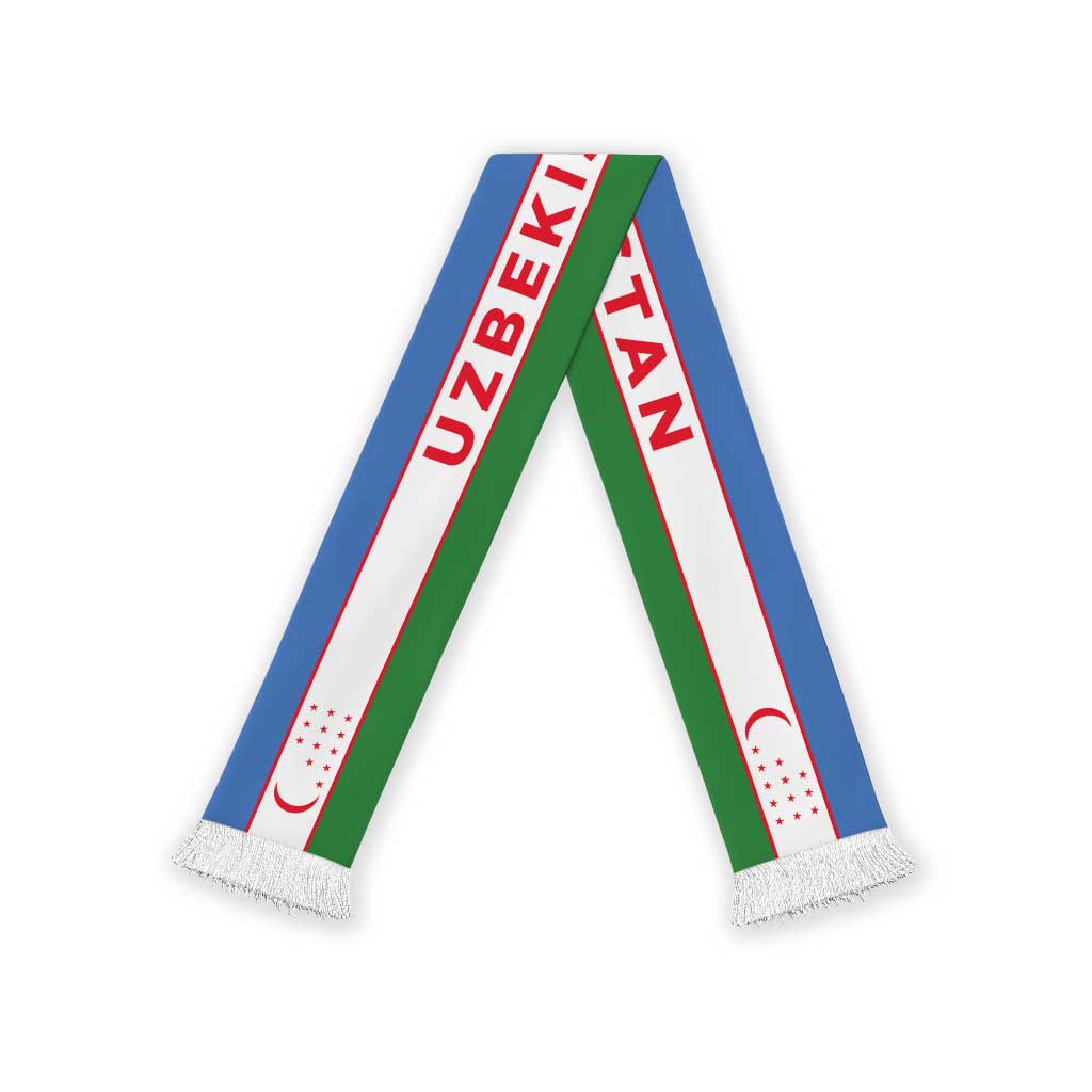 Uzbekistan Football 2026 Soccer Scarf Flag Style