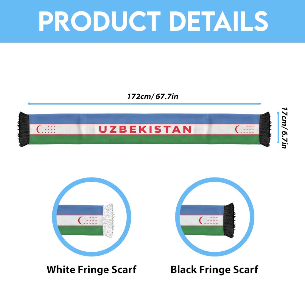 Uzbekistan Football 2026 Soccer Scarf Flag Style