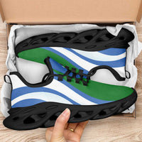 Uzbekistan Football Clunky Sneakers Flag-Inspired Curve Style